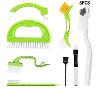 8-Piece Set Tile Grout Brush, Tile Grout Cleaner Brush, for Bathroom Kitchen Floor HouseholdGreen