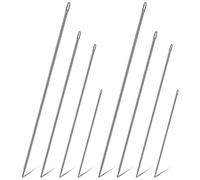 8 Pieces Agujas de Coser A Mano Agujas Romas Ojo Grande para Coser a Mano en 4 Tamaños Agujas de ojo grande Agujas de coser con agujas puntiagudas largas rectas para manualidades de costura a mano