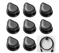 8 Pieza Mini Gancho Auto Adhesivo para Coche Universal Ganchos Pegajosos Percha Gancho Multiusos Gancho de Coche Para Cable de Carga Llaves Cable USB Puerto para Cable de Auriculares (Negro)