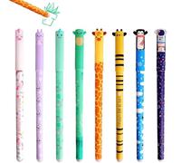 8 Piezas 0,5mm Kawaii Bolígrafo de Tinta de Gel con Animales | Bolígrafos de Gel Borrables Cartoon,Bolígrafos de Gels Borrables con Tinta de Borrado Termosensible,para Escuela (Multicolor)