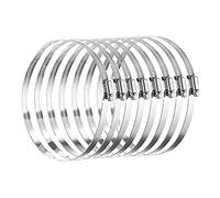 8 Piezas 304 Abrazaderas de Manguera Abrazaderas de Manguera Ajustables de 91-114 mm para Tuberías de Gas, Agua, Conductos Abrazaderas de Tornillo Sin Fin, Grifo Doméstico, Fijación de Tuberías
