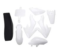 8 piezas 50 cc, 110 cc, 125 cc, 140 cc, plástico de 4 tiempos, conjunto de guardabarros para bicicleta de tierra CRF50 Pit - Kits de bricolaje para motocicleta, moto, blanco