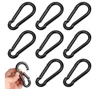 8 Piezas 8 x 4 cm Mosquetones Pequeños, Unidades M8 Mosquetón Negro, Mosquetóns Pequeño M8, Mosqueton Negro, Mosquetones, Moschettone, Mosquetóns Snap, para Camping, Columpiarse, Senderismo
