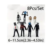 (8 piezas) 9 piezas Skibidi Toilet Figura de peluche de juguete Speakerman Muñecas de dibujos animados