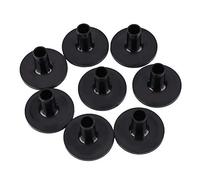 8 Piezas Accesorios de Reemplazo de Platillos Plástico Negro Tambor Mangas Largas de Platillos Instrumentos Musicales Accesorio Para Estante Kit de Batería