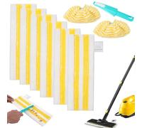 8 Piezas Accesorios Paño de Microfibra Compatibles con Karcher EasyFix SC1, SC2, SC3, SC4, SC5 Limpiador Vapor Kärcher Paños Vaporeta Repuesto Todo Tipo de Suelos +1 Raspador para Cabezal de Trapeador