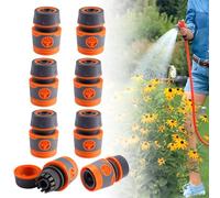 8 Piezas Acoplamiento Rápido de 1/2", 19 mm Juego de Conexión para Manguera de Jardin, Conector Rápido de Manguera de Jardín Roscada en Hembra, para Mangueras de Jardín, Boquillas de Manguera