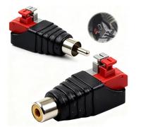 8 Piezas Adaptador de Cable RCA a Altavoz, Conector RCA Macho y Hembra a 2 Tornillos Terminal, Adaptador Phono de presión para Subwoofer, CCTV, Audio, Balun sin Soldadura para Sistemas de Sonido