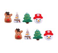 8 piezas Adorno Navideño DIY de Tejido para Pinzas Pelo, tocados | Motivos Reno, Árbol y Muñeco de Nieve, Uso en Manualidades y Vestuario Escénico, Estilo Clásico