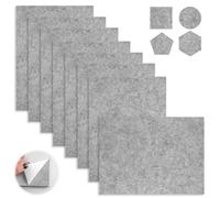 8 Piezas Almohadillas de Fieltro Autoadhesivas,20cm × 15cm,5mm Fieltro Adhesivo Muebles,Pegatinas Fieltros Adhesivo para Patas de Mesa,Sillas,Muebles y Suelo,Reducir El Ruido (Color: Gris Claro)
