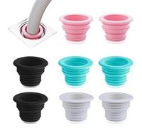 8 Piezas Anillo de Drenaje Desodorante Tapón, Desodorante de Sello de Tubería de Drenaje Tubo Desague Lavadora Adaptador para Tubo Desague Lavavajillas para Lavadora Baño Cocina