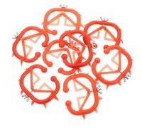 8 Piezas Anillo Nasal, Hierro ABS Naranja Ajustable | Ganado y Terneros de Carne, Uso en Granja Lechera al Aire, Superficie Lisa Pulida