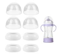 8 Piezas Anillos y Tapas para Biberones, que Incluyen 4 Tapas para Biberones y 4 Anillos de Rosca para Biberones Sin BPA Reemplazo de Tapas para Biberones Mam Compatible con Philips Avent