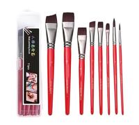 8 piezas Artist Paint Pincel Cuerpo Humano Nylon Pintura de pelo Pincel Facial Dibujo Suministros