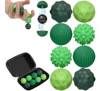 8 Piezas Bolas Magneticas Antiestres, Juguetes Sensoriales, Pelota Silicona, Fidget Balls, Juguete Acupresión para Adultos y Niños, Bola Magnéticos para Ansiedad, Estré Aliviar (Verde)