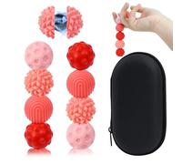 8 Piezas Bolas Magnéticas Antiestrés, Pelota Antiestres Juguetes Sensoriales con Revestimiento de Silicona Bolas de acupresión para niños y Adultos, Juguete antiestrés y antiansiedad (Rosa)