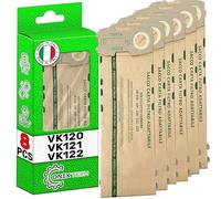 8 Piezas Bolsa Aspiradora para Vorwerk Kobold VK 120 VK 121 VK 122 - MADE IN ITALY - Garantía de 5 Años - ONIX TECH