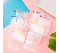 8 Piezas Bolsa de Malla para jabonera,Bolsa de Jabón de Red,Sacos de Jabón para Espuma,Limpiador Facial,Baño,Bolsa Secar Jabón Malla， Para el hogar, baño, Senderismo, Camping