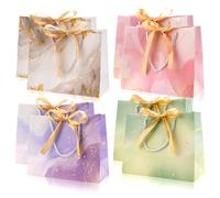 8 Piezas Bolsas de Regalo, Bolsas de Papel con Asas y Cinta, Bolsa Papel Regalo para Cumpleaños Bodas Celebración Graduaciones Aniversario Navidad 25x 20 x 12 cm(8 Colores)