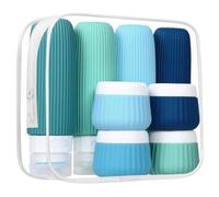 8 Piezas Botellas de viaje de para artículos de tocador,Botes Viaje Rellenables 30/90ml,Botellas de Viaje Silicona a Prueba de Fugas, Envases Viaje para Champú,Loción,Cosméticos