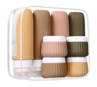 8 Piezas Botellas de viaje de para artículos de tocador,Botes Viaje Rellenables 30/90ml,Botellas de Viaje Silicona a Prueba de Fugas, Envases Viaje para Champú,Loción,Cosméticos