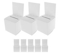 8 Piezas Caja de Lotería para Reuniones, Papel Blanco | Urna de Votación, Segura para Contenido, Resistente a Deformación, para Encuentros y Reuniones Anuales Corporativas