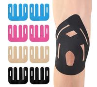 8 Piezas Cinta Kinesiológica para Rodillas, Cintas Kinesiotape Precortadas para el Dolor de Rodilla Alivio de Dolor, Resistente al Agua y Elástica, Cinta Original de Algodón para Rodillas (Mezclados)