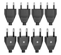 8 Piezas Clavija Enchufe Macho, Clavija 250V 2.5A Enchufe 250V, Enchufe Macho, Enchufe Europeo Plano Clavija Plana, Enchufe Macho para Cable, Enchufe Macho Plano Clavijas Schuko Enchufe Schuko, Ferros