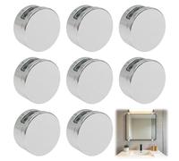 8 Piezas Clip para Espejo, Abrazadera Espejo Soporte de Redondo Clips Montaje Pared para Espejos Baño y Sala Soporte Vidrio Resistente Aleación de Zinc Segura Ideal para Hogar Baños Lugares Públicos