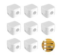 8 Piezas Clips de Cable Set, Magnético Organizador de Cables para Escritorio de la Oficina, Clips de Cable para Cables de Carga, Auriculares y Enchufes (Blanco)