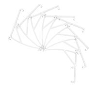 8 Piezas Clips de Cenefa de Repuesto Pom para Persianas Verticales | Perfil Discreto, Instalación Rápida, para Cabezal y Cenefa, Color Transparente, Estilo Minimalista
