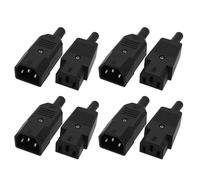 8 Piezas Conectores Adaptadores de Enchufe CA 250V 10A IEC320 C14 a C13, IEC C13 Conector de Enchufe de alimentación, Conector alimentación C13, Enchufe Macho Hembra 3 Clavijas