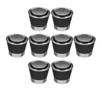 8 Piezas Cubierta de Plástico, Tapa Negra Ajustable | Botellas de Especias, Uso Portátil en Casa o Picnic, Diseño Moderno y Seguro