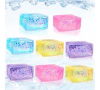 8 Piezas Cubo Antiestres Squishy,Pelota Antiestres Niños Tdah,Stress Cube Squishy,Bloque de Hielo Antiestréss Pelota,para Niños y Adultos Licitación Stress Ball