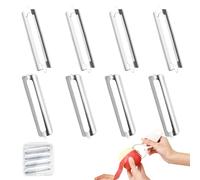 8 Piezas Cuchillas de Repuesto para Peladores, Safe Replacement Blades Peaks, Cuchillas Planas de Acero Inoxidable 420, para pelador plano, pelador profesional