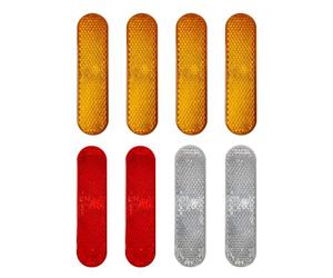 8 piezas de accesorios reflectantes para camiones, accesorios de motocicleta, reflectores de remolque, reflectores traseros de motocicleta, perfectos para diferentes modelos de coches (amarillo, rojo,