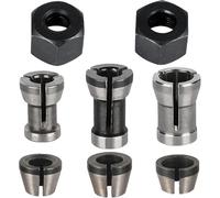 8 piezas de adaptador para mandril fresa, adaptador para mandril de aleación, mandril de repuesto para máquina de grabado de corte, amoladora recta, adaptador de apriete (6 mm/6,35 mm/8 mm)