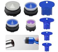 8 piezas de aireadores para grifos, aireadores para grifos, filtro de grifo, aireador M16,5 M18,5 M21,5 M24 con 4 llaves de aireador para baño, cocina
