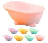 8 piezas de bañera con diseño de micro paisaje, mini bañera, jabonera, hámster, simulación, decoración de casa de muñecas, accesorios de decoración de casa de muñecas, resina pequeña