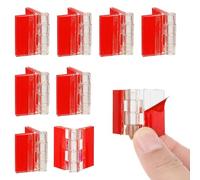 8 piezas de bisagras de plástico transparente, bisagras acrílicas pequeñas autoadhesivas, bisagra de piano continua, bisagra plegable, herramientas para bisagras de gabinete, acuario, tapa de mueble