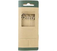 8 piezas de CarpFeederRigwithPointedHooks0.06mmNylonFishingLineQuick-ChangeSwivelGreenPre-TiedHooklinkSetfor CoarseFishing (A)