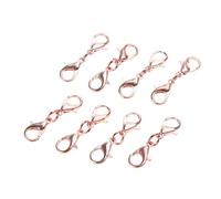 8 piezas de cierres de langosta dobles, joyería de, Rose gold | Conector de doble garra para extensión de pulsera de collar, extensor de cadena y fabricación de joyas, fácil de