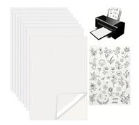 8 piezas de estabilizadores de bordado autoadhesivos, papel de bordado imprimible soluble en agua, apto para imprimir o dibujar patrones, bordado a mano y a máquina.