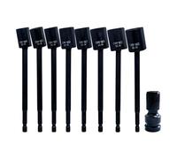 8 piezas de extensión de llave de vaso giratoria con varios ángulos, práctico acero de aleación, adecuado con llave de impacto eléctrica y herramienta resistente a la corrosión