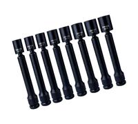 8 piezas de extensión de llave de vaso giratoria con varios ángulos, práctico acero de aleación, adecuado con llave de impacto eléctrica y herramienta resistente a la corrosión