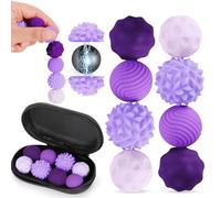 8 Piezas de Juguetes Magnéticos Anti-Estrés, Bolas Sensoriales Magnéticas VICTERR, Juguete de Silicona para Aliviar el Estrés, Juego de Bolas Magnéticas para Adultos y Niños Morado