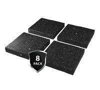 8 PIEZAS de lavadoras XXL almohadillas de base almohadillas de goma amortiguador antivibraciones soporte seguro para secadora muebles y armarios - alfombra de goma para altavoces - 9x9x1 cm