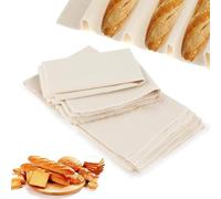 8 piezas de lino de panadería, paños de lino, pan horneado, 75 × 45 cm y 48 × 36 cm, para pasta, masa, lámina de fermentación, para remolinos de manzana, paños de lino para familias, panaderos