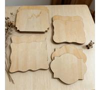 8 piezas de madera sin terminar, tableros de madera irregulares cortados con láser para pintar, diseño , se pueden colorear con graffiti, manualidades de pintura