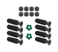 8 Piezas de Mangos de Repuesto para Futbolín con 8 Tapones y 2 Pelotas de Fútbol pequeñas, Accesorios y Piezas de Futbolín- Fútbol Verde